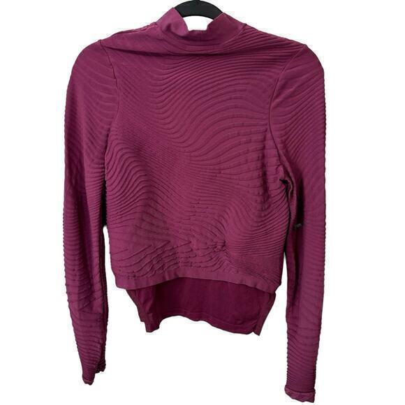 Nike City Ready Running Top Mock‎ Neck Burgundy Size S - Picture 4 of 6